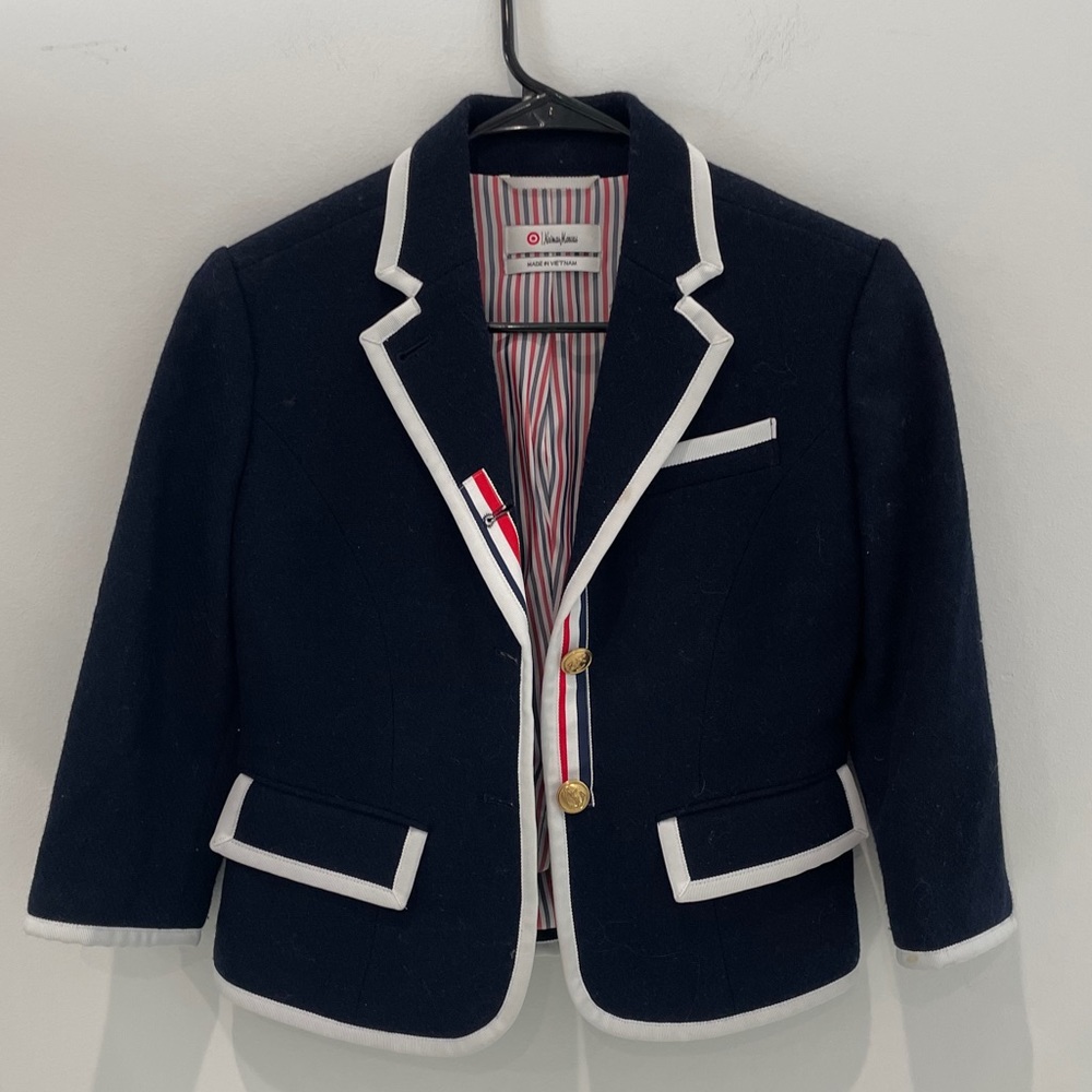 Neiman Marcus X Target 100% 3/4 sleeve wool blazer